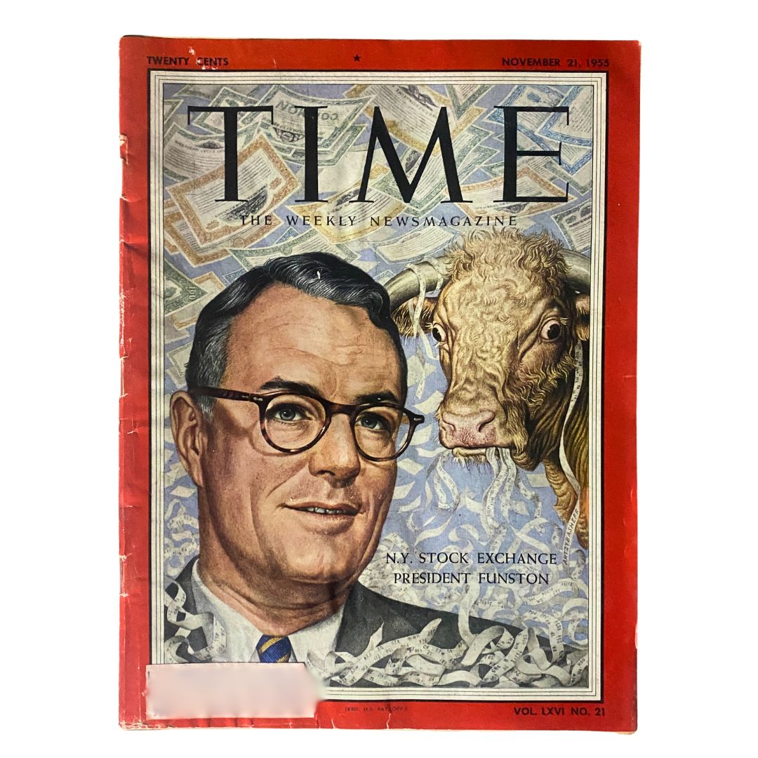 Vintage Time Magazine November 21, 1955 Vol 66 No. 21 Keith Funston