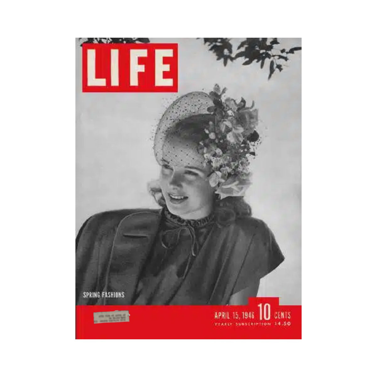 Life Magazine April 15, 1946 Featuring Mona Freeman in Elegant Lilly Dache Bonnet