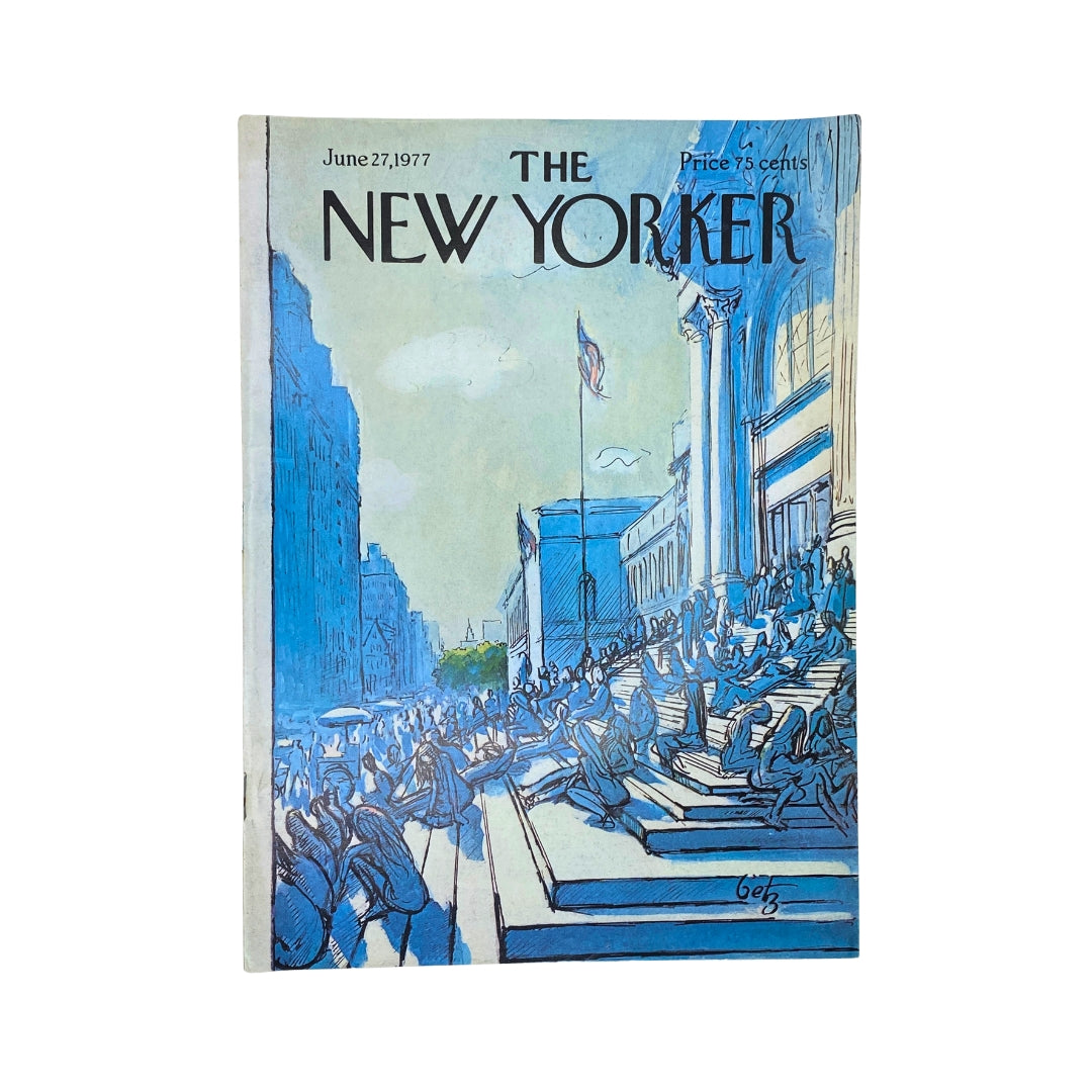 The New Yorker Complete Magazine June 27, 1977 Arthur Getz Cover No Label VG