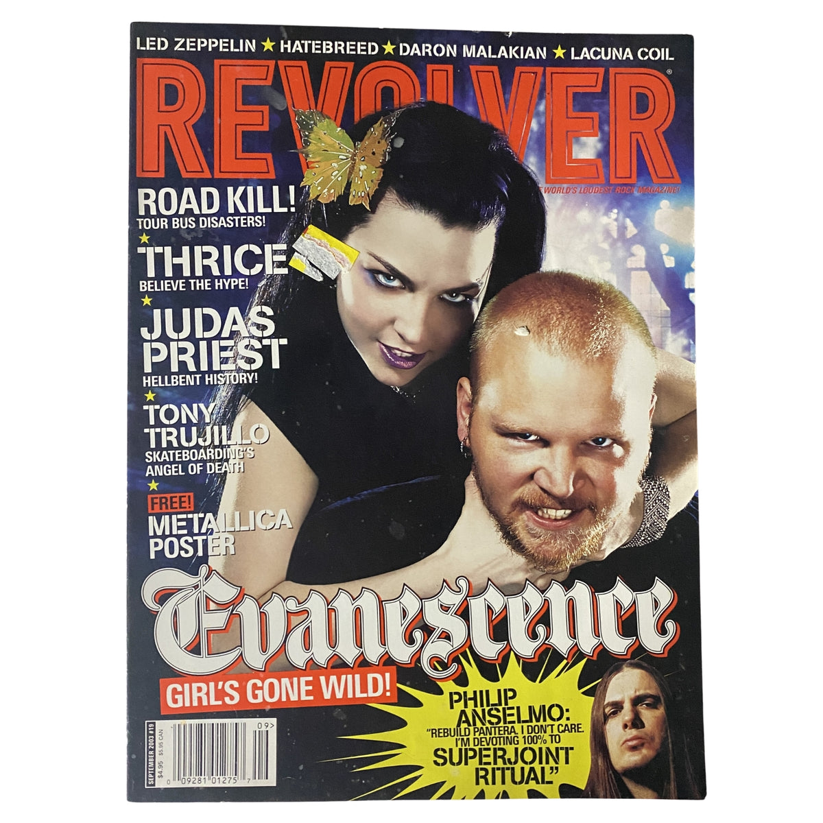 Revolver Magaine September 2003 #19 Amy Lee, Evanescence w Poster No Label VG