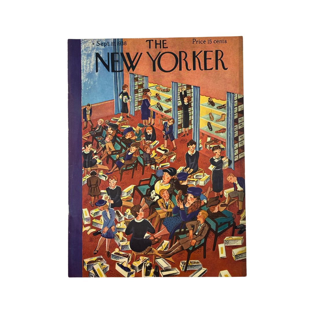 Cover of The New Yorker, September 17, 1938, featuring an illustration by John Collier, VG condition