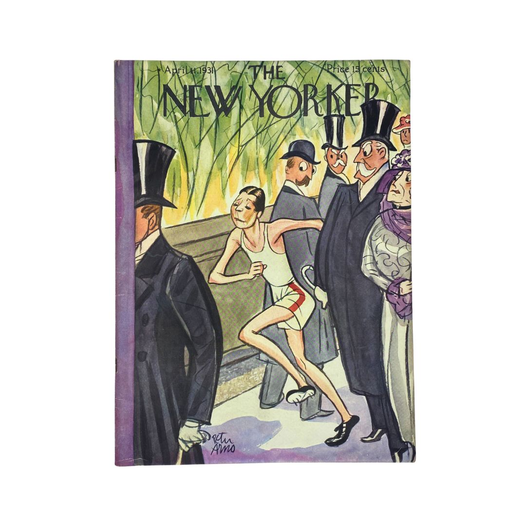 Cover of The New Yorker, April 11, 1931, featuring Peter Arno, in very good (VG) condition