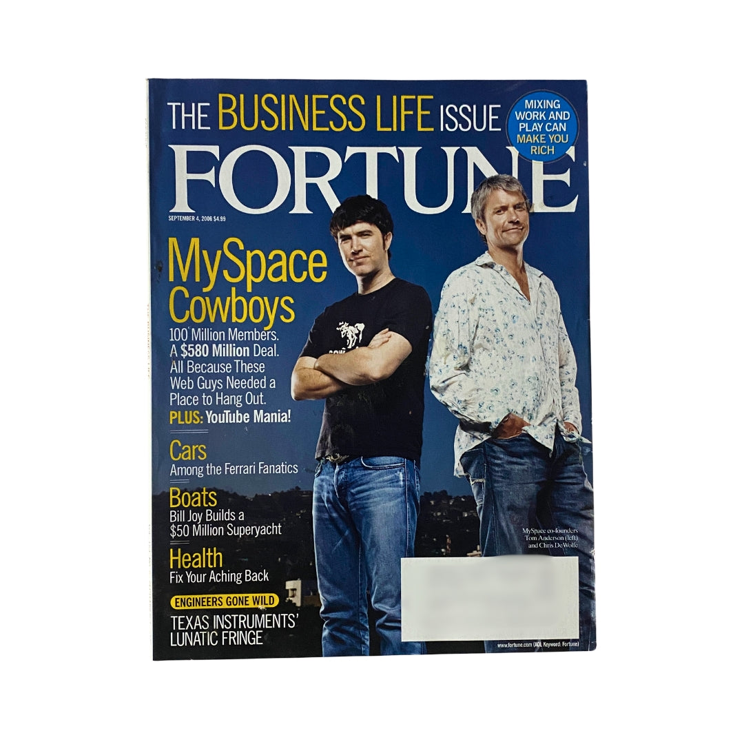 Fortune Magazine September 4, 2004 Tom Anderson, Chris DeWolfe Business Life VG