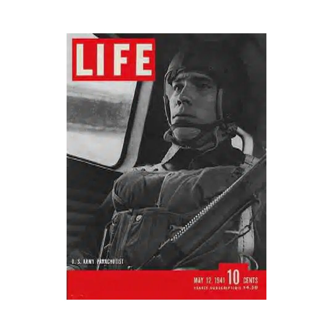 Life Magazine May 12, 1941 Hugh Randall U.S. Army Parachutist