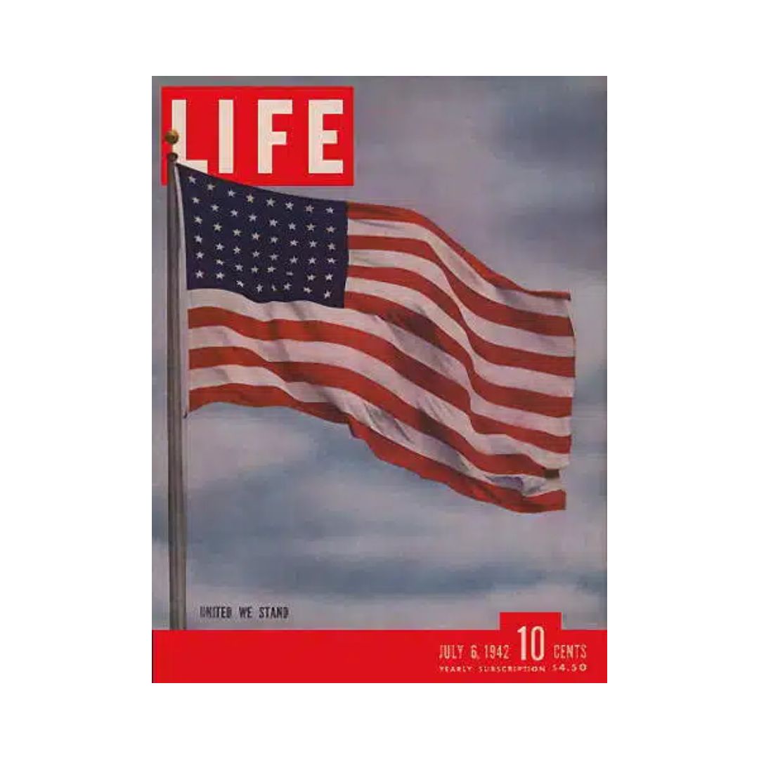 Life Magazine July 6, 1942 - United We Stand American Flag Cover - WWII History Collectible