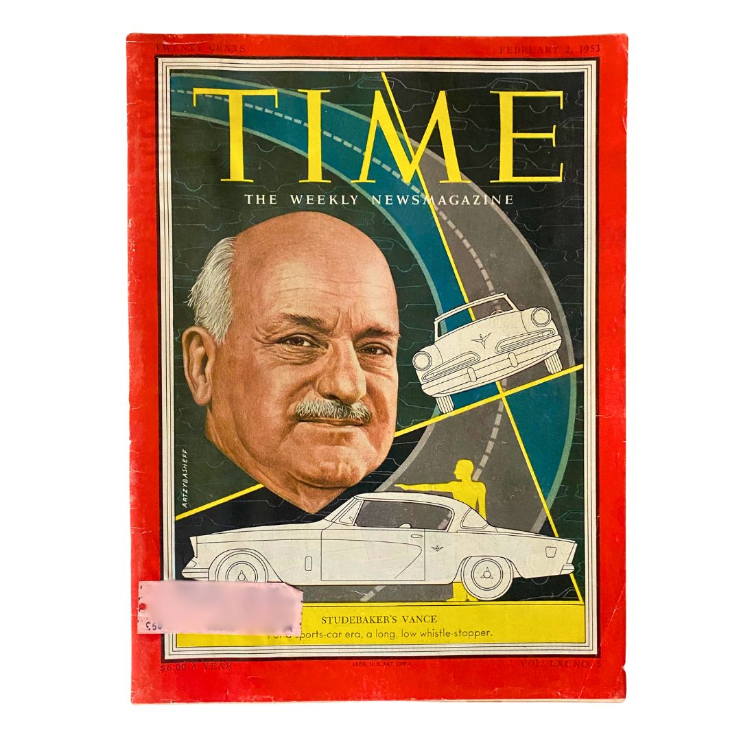 Cover of Time Magazine, February 2, 1953, Vol. 61, No. 5, featuring Harold Sines Vance