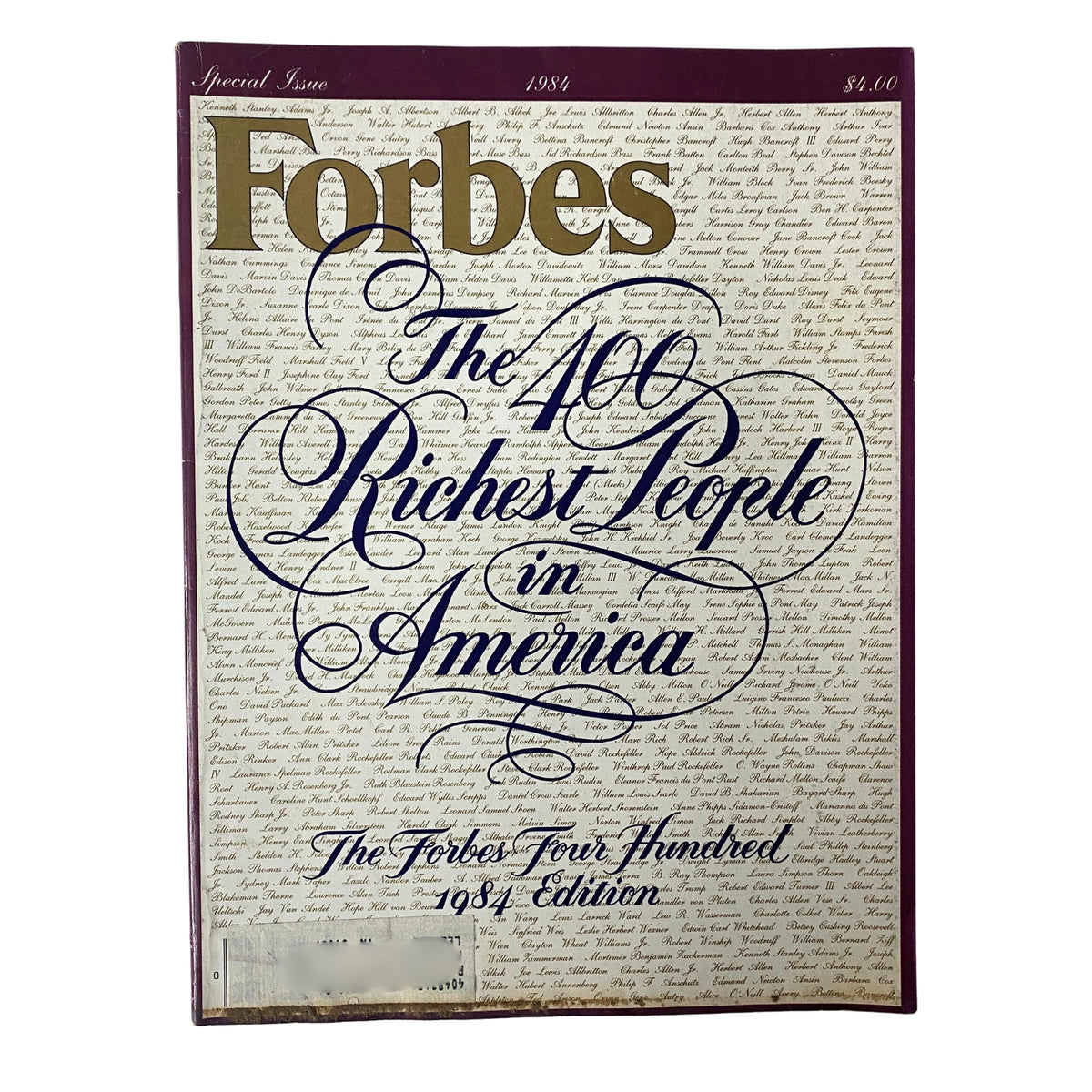 Forbes Magazine October 1, 1984 The 400 Richest People in America