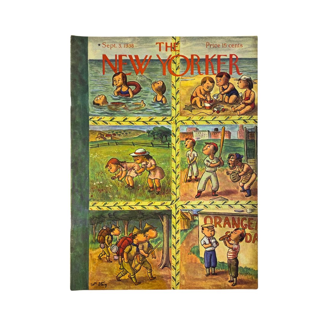 Cover of The New Yorker, September 3, 1938, featuring an illustration by William Steig, VG condition