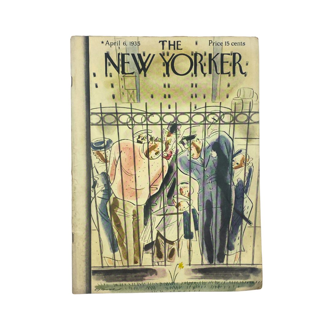 Cover of The New Yorker, April 6, 1935, featuring Leonard Dove