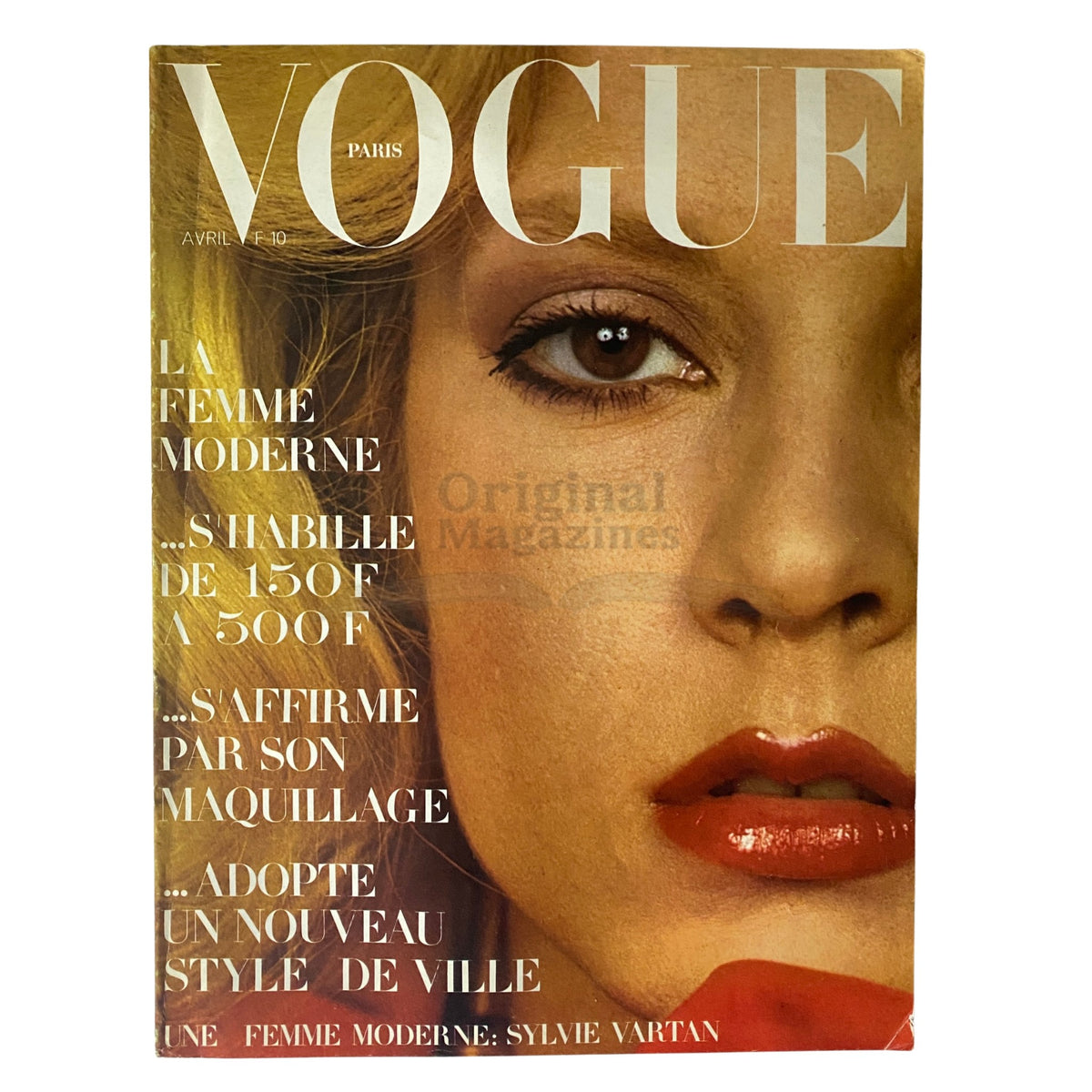 Vogue Paris Magazine April 1973 Sylvie Vartan Cover No Label VG