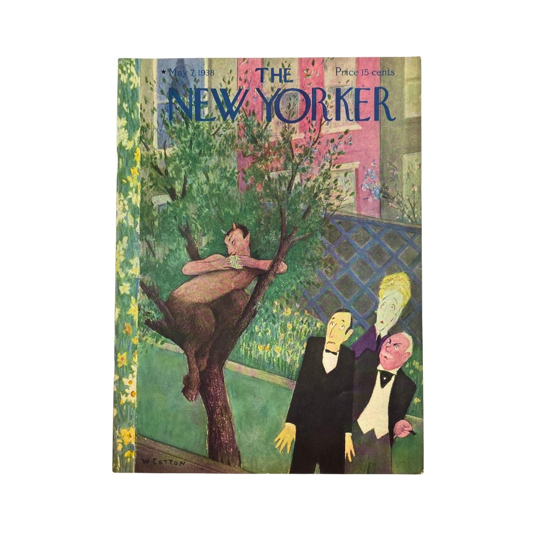 Cover of The New Yorker, May 7, 1938, featuring an illustration by William Cotton, VG condition