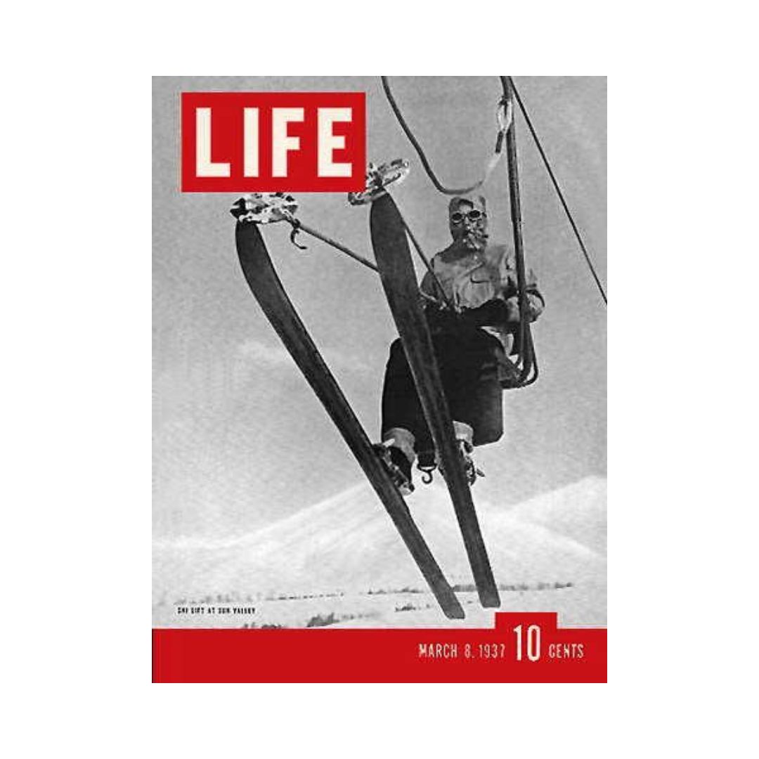 Life Magazine March 8, 1937 - Cover Story on Sun Valley Skiing and Historic Features