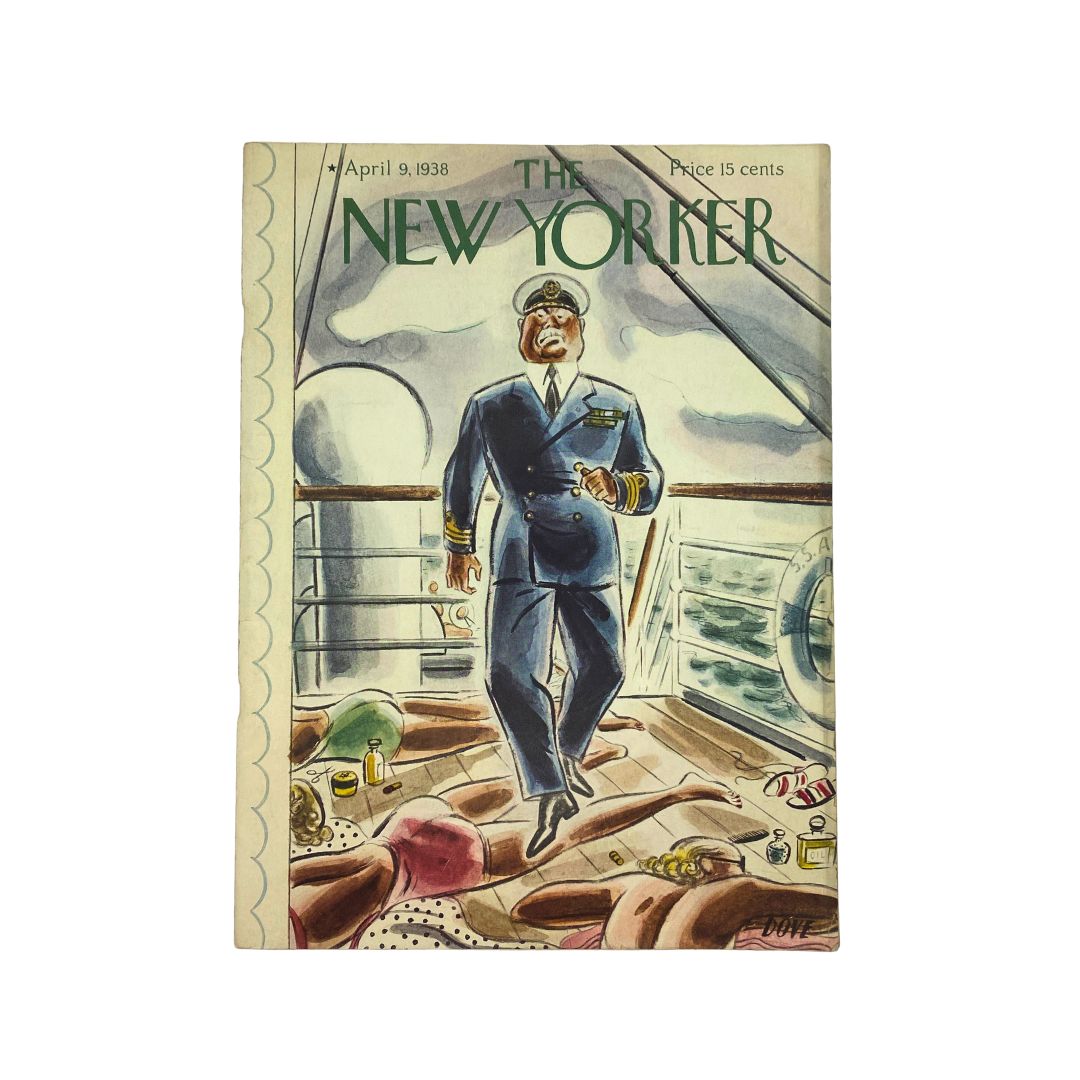 Cover of The New Yorker, April 9, 1938, featuring an illustration by Leonard Dove, VG condition
