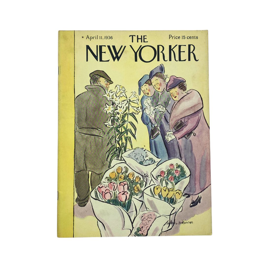 Cover of The New Yorker, April 11, 1936, featuring an illustration by Helen E. Hokinson, VG condition