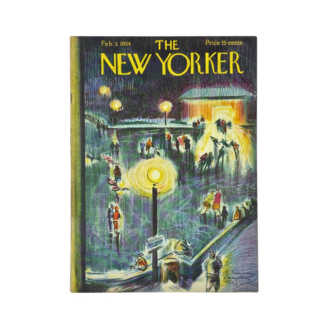 Cover of The New Yorker, February 3, 1934, featuring artwork by E. Simms Campbell, in very good (VG) condition