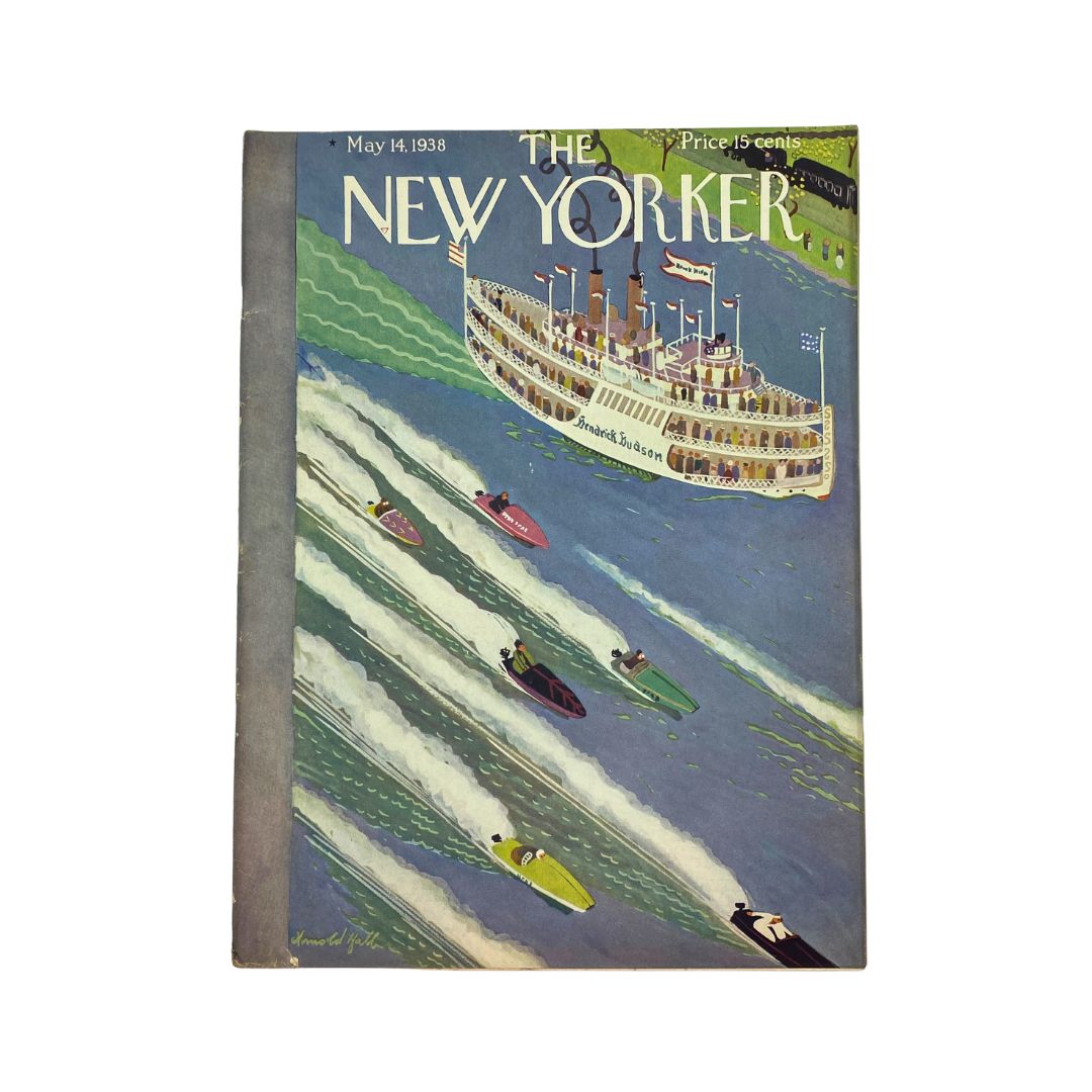Cover of The New Yorker, May 14, 1938, featuring an illustration by Arnold Hall, VG condition