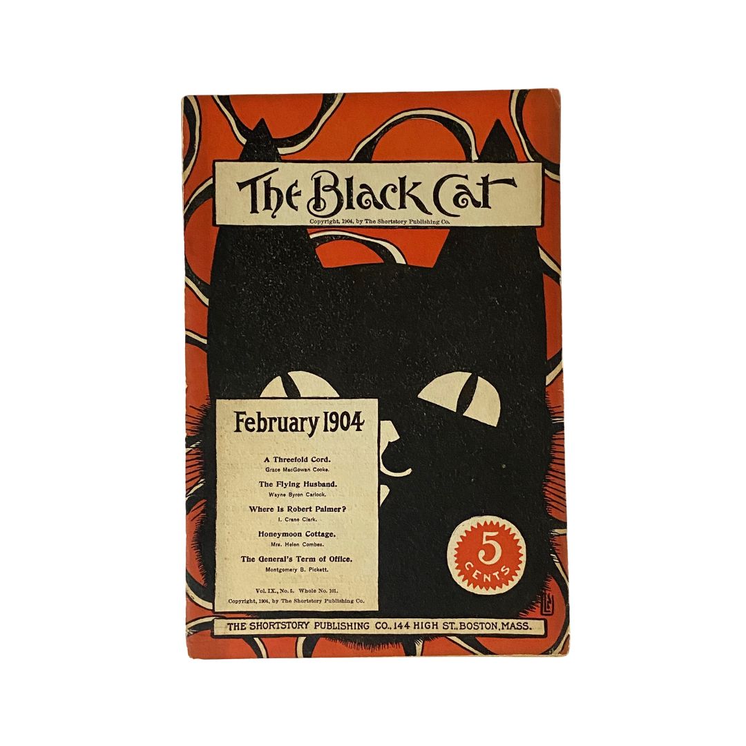 The Black Cat Magazine, February 1904: Featuring 'The Flying Husband,' in VG condition