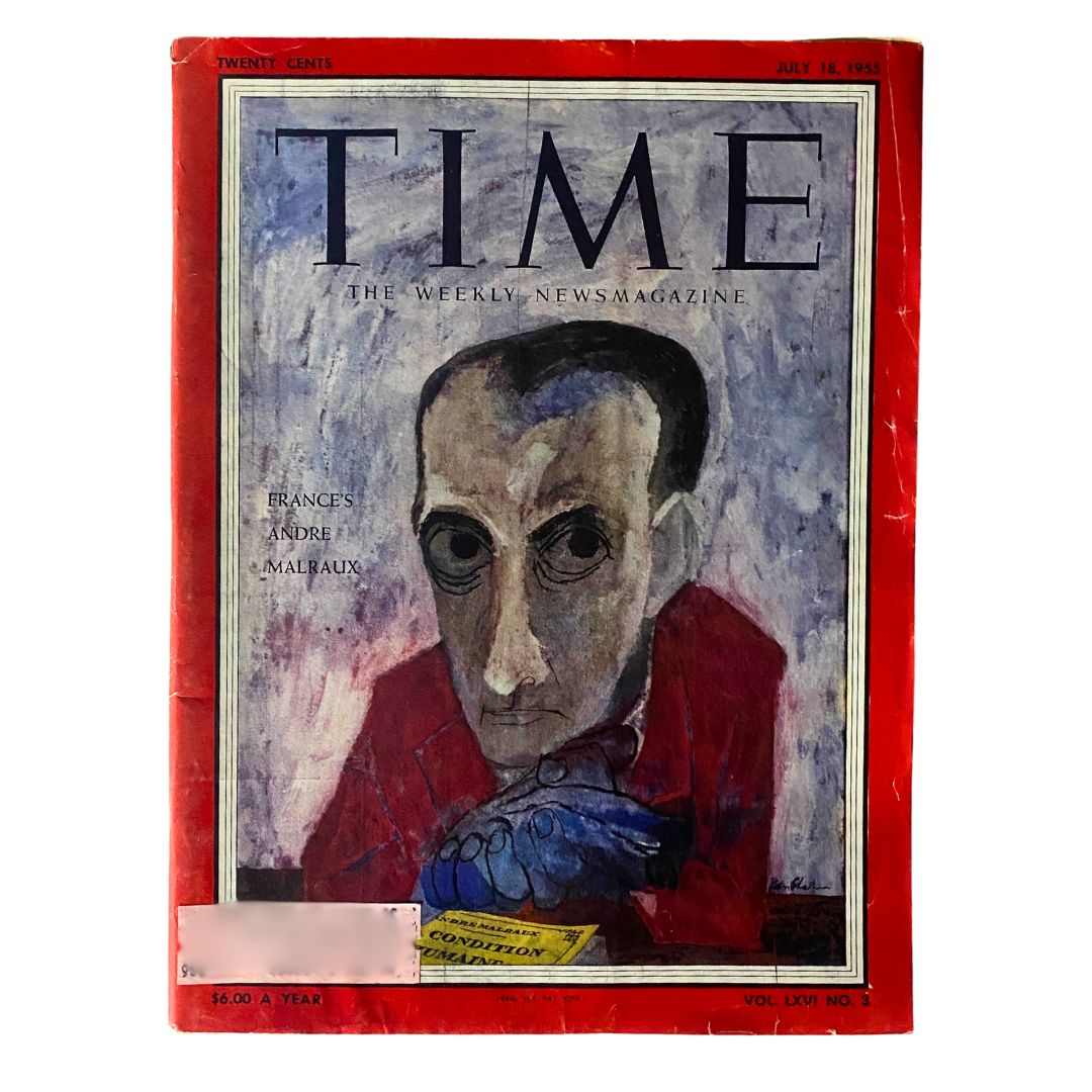 Vintage Time Magazine July 18, 1955 Vol 66 No. 3 France's André Malraux