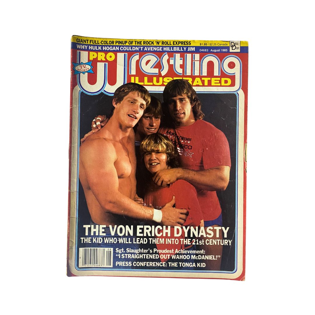 Pro Wrestling Illustrated Magazine August 1985 The Von Erich Dynasty No Label