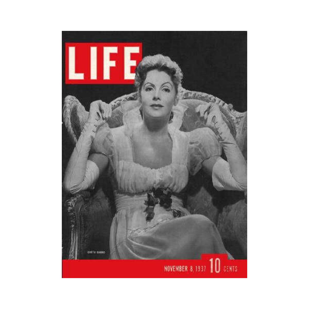Life Magazine November 8, 1937 Featuring Greta Garbo - Golden Age Hollywood Collectible