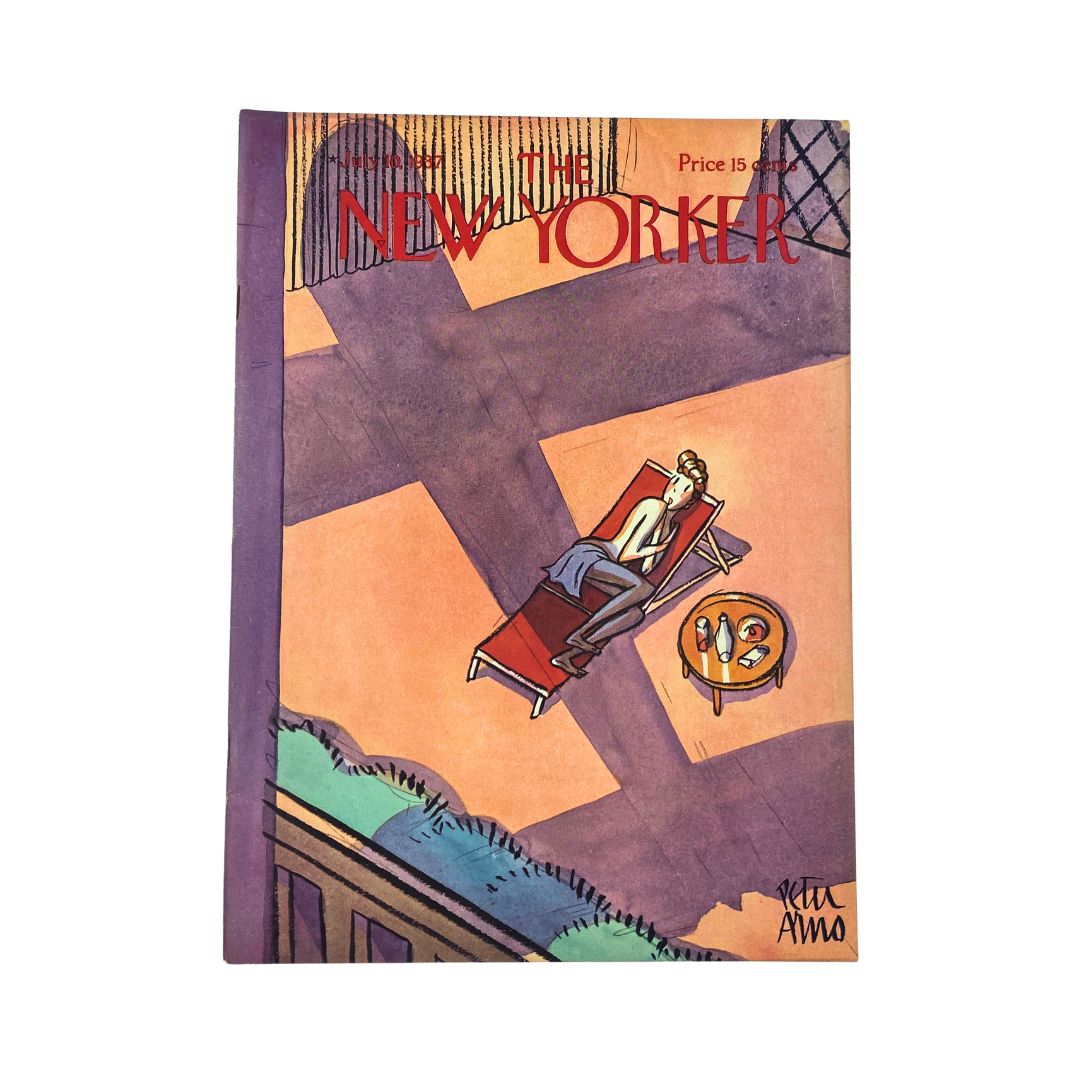 Cover of The New Yorker, July 10, 1937, featuring artwork by Peter Arno, in very good (VG) condition