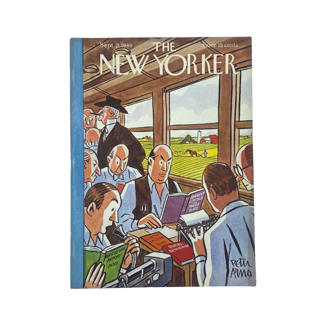 Cover of The New Yorker, September 21, 1940, featuring an illustration by Peter Arno, VG condition