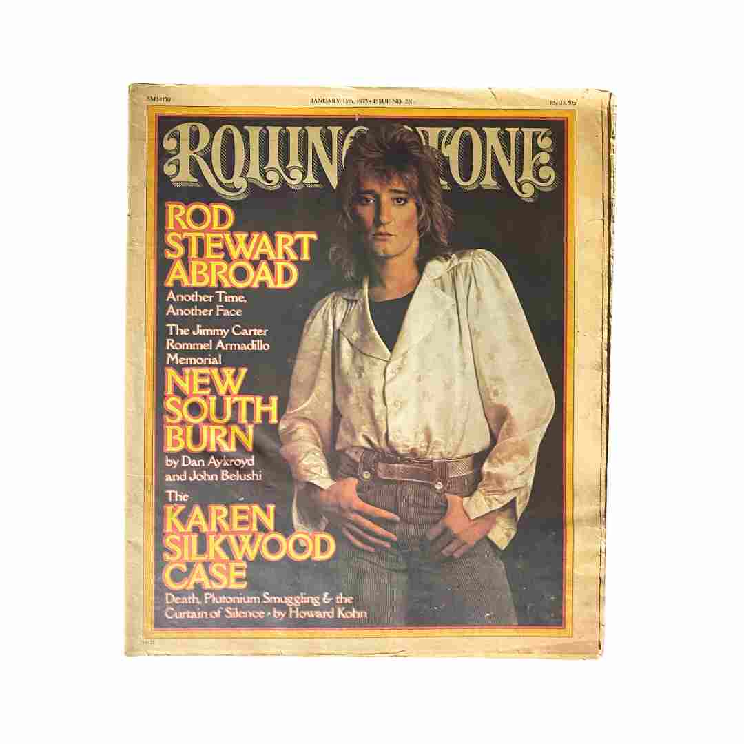 Vintage Rolling Stone Magazine January 13, 1977 Issue 230 Rod Stewart No Label