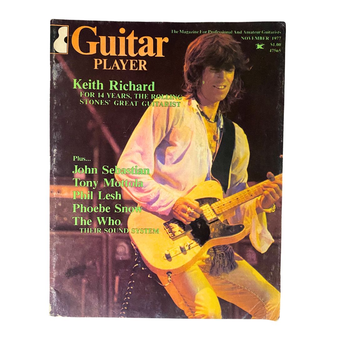 Vintage Guitar Player Magazine November 1977 Keith Richards No Label