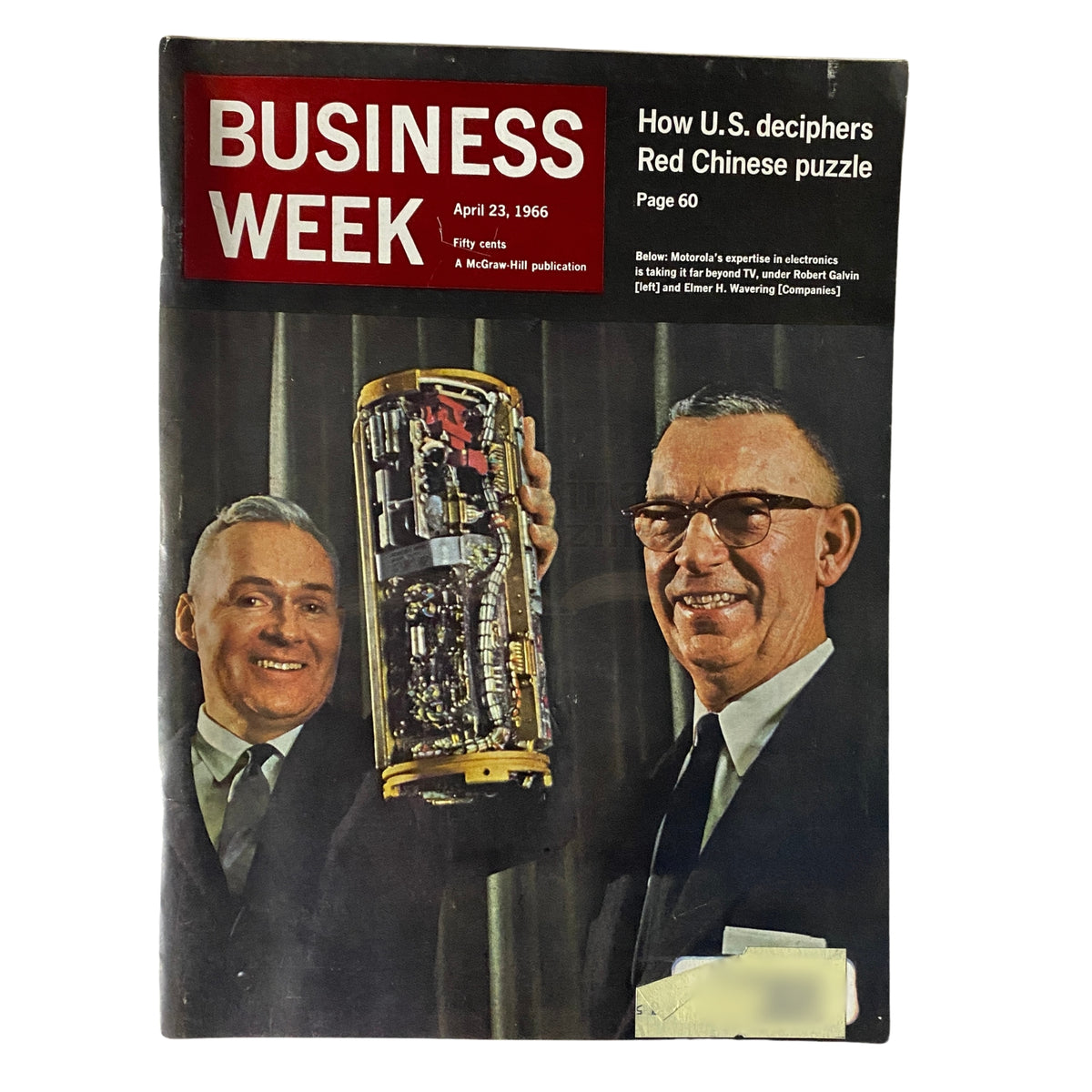 Business Week Magazine April 23 1966 Robert Galvin and Elmer H. Wavering