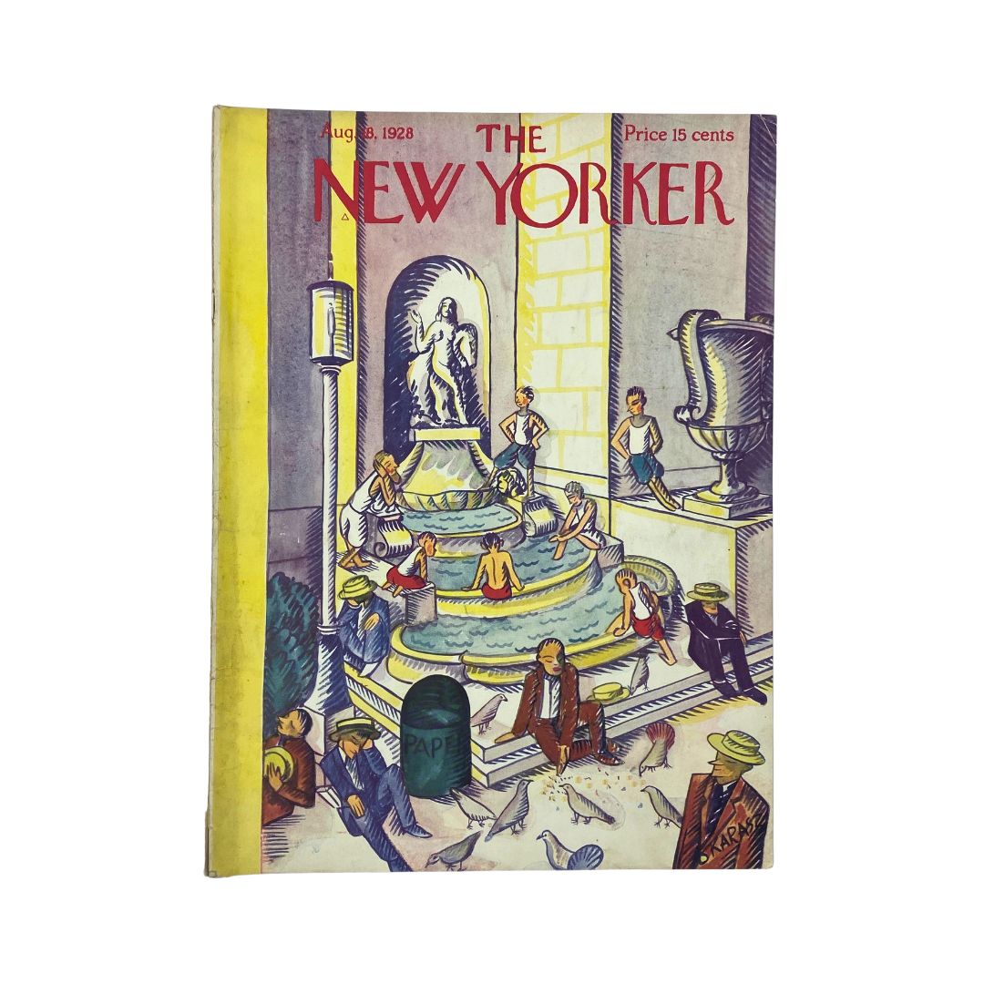 The New Yorker Complete Magazine August 18, 1928 Ilonka Karasz Cover VG
