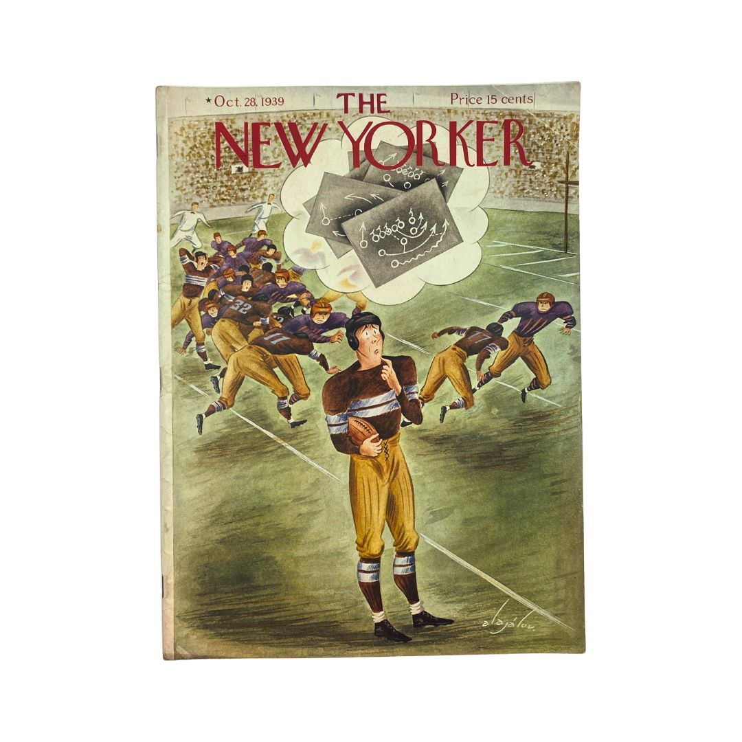 Cover of The New Yorker, October 28, 1939, featuring an illustration by Constantin Alajalov, VG condition