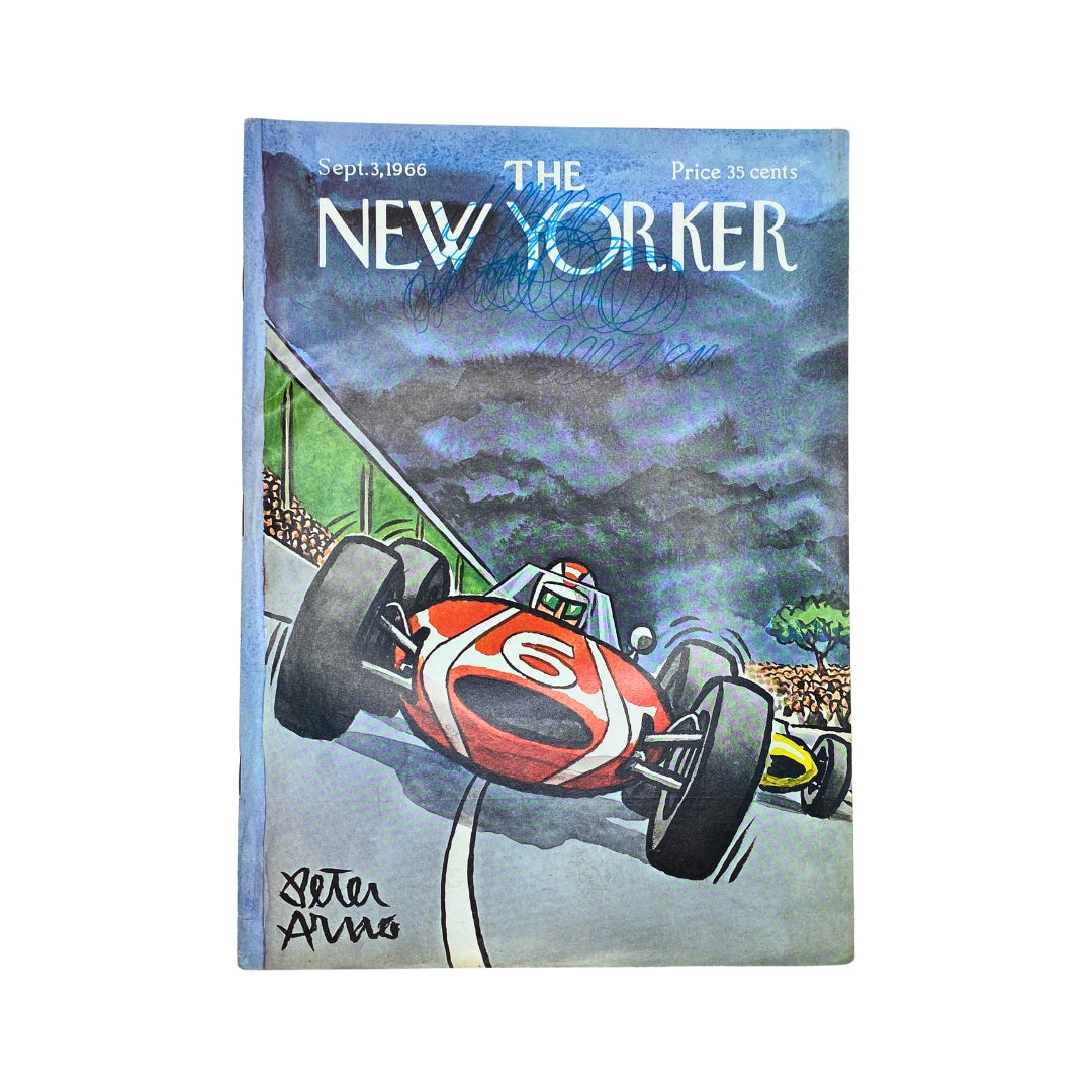 The New Yorker Complete Magazine September 3, 1966 Peter Arno Cover GD Interior