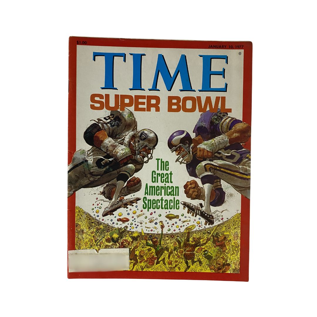 Vintage Time Magazine January 10, 1977 Super Bowl The Great American Spectacle VG