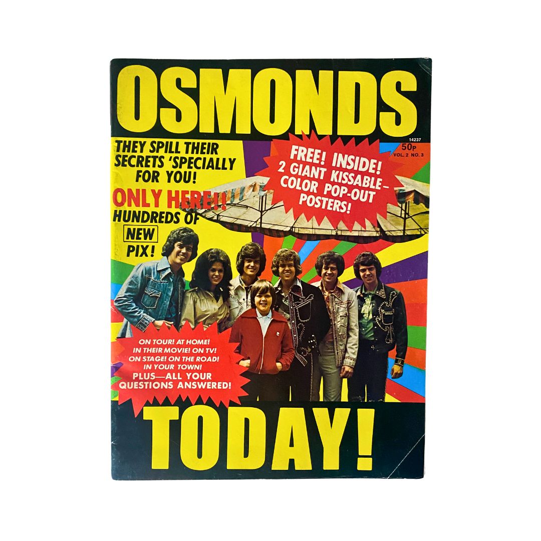 Vintage Osmonds Today Magazine 1972 Vol 2 No. 5 Donny Osmond w Poster No Label