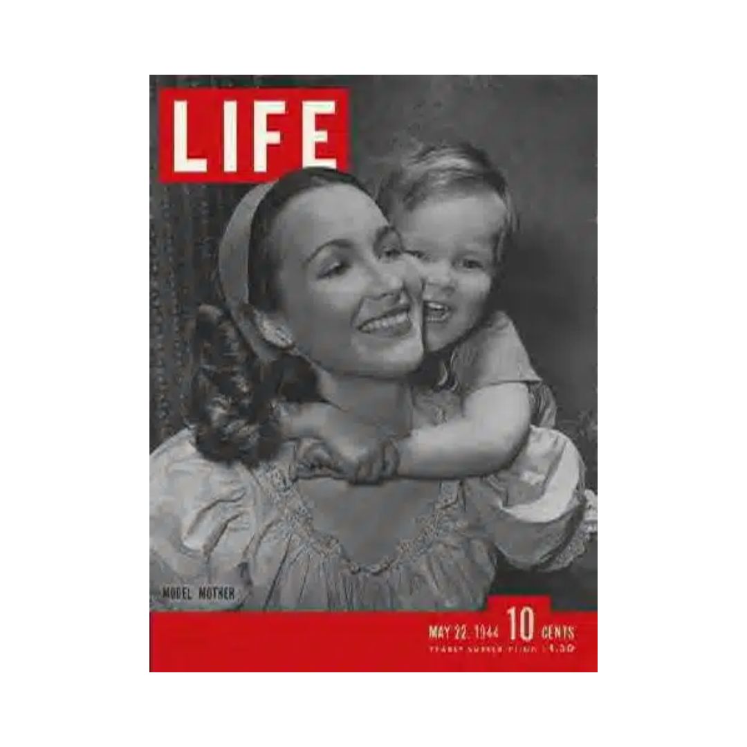 Life Magazine May 22 1944 Cover Model Mother Natalie Reid - History of 1940s Culture and War