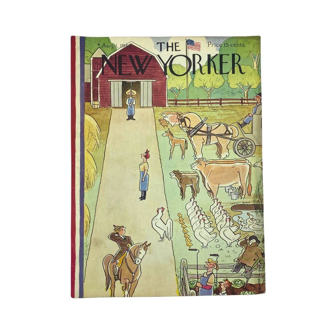 The New Yorker, August 1, 1942: Complete magazine with cover artwork by Rea Irvin, in VG condition