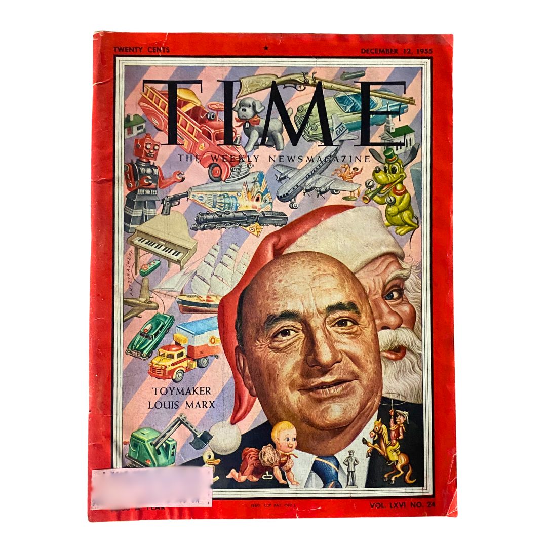 Time Magazine December 12, 1955 Vol 66 No. 24 Toymaker Louis Marx