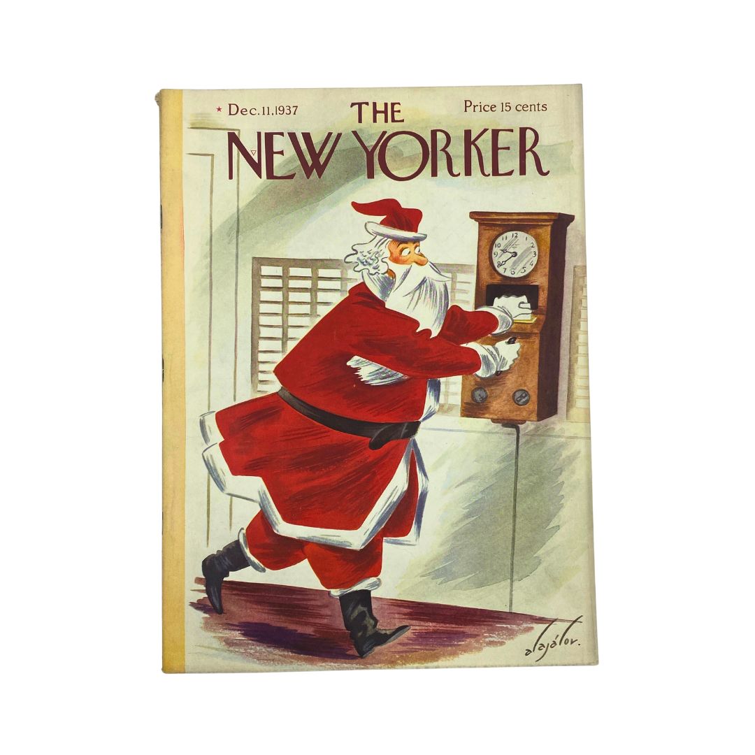 Cover of The New Yorker, December 11, 1937, featuring artwork by Constantin Alajalov, in very good (VG) condition