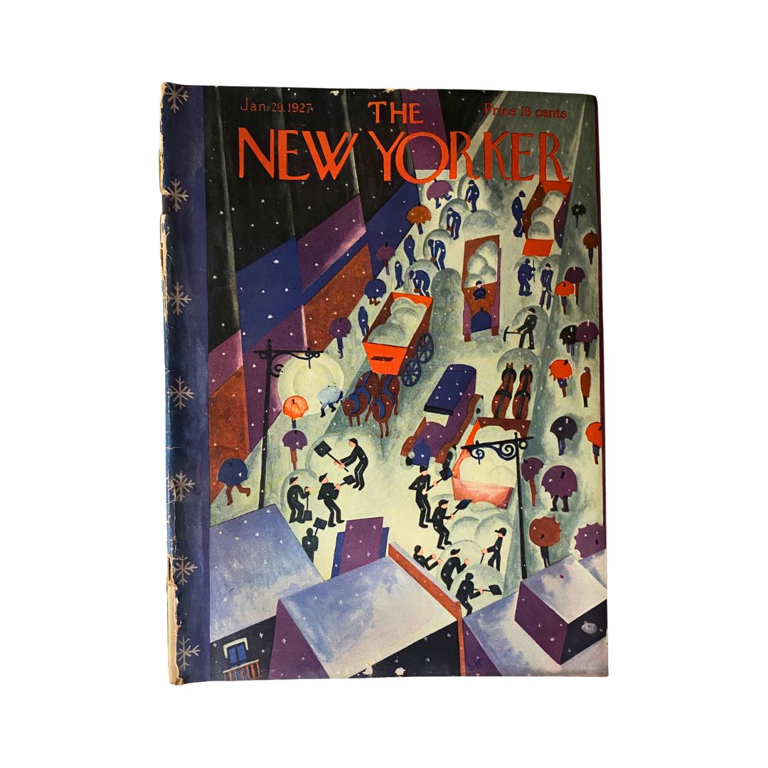 Cover of The New Yorker, January 29, 1927, featuring artwork by Ilonka Karasz
