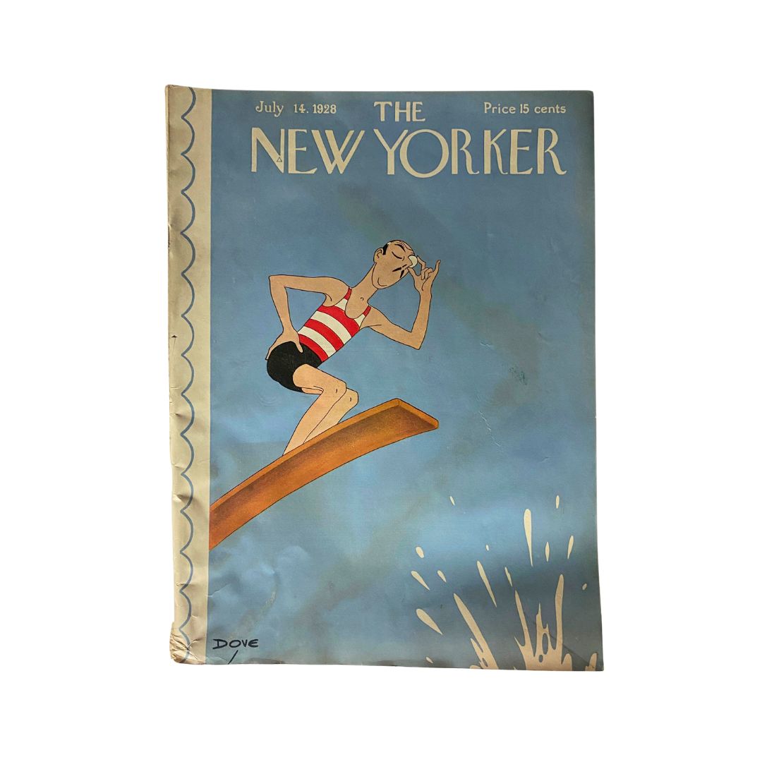 Cover of The New Yorker, July 14, 1928, featuring artwork by Leonard Dove