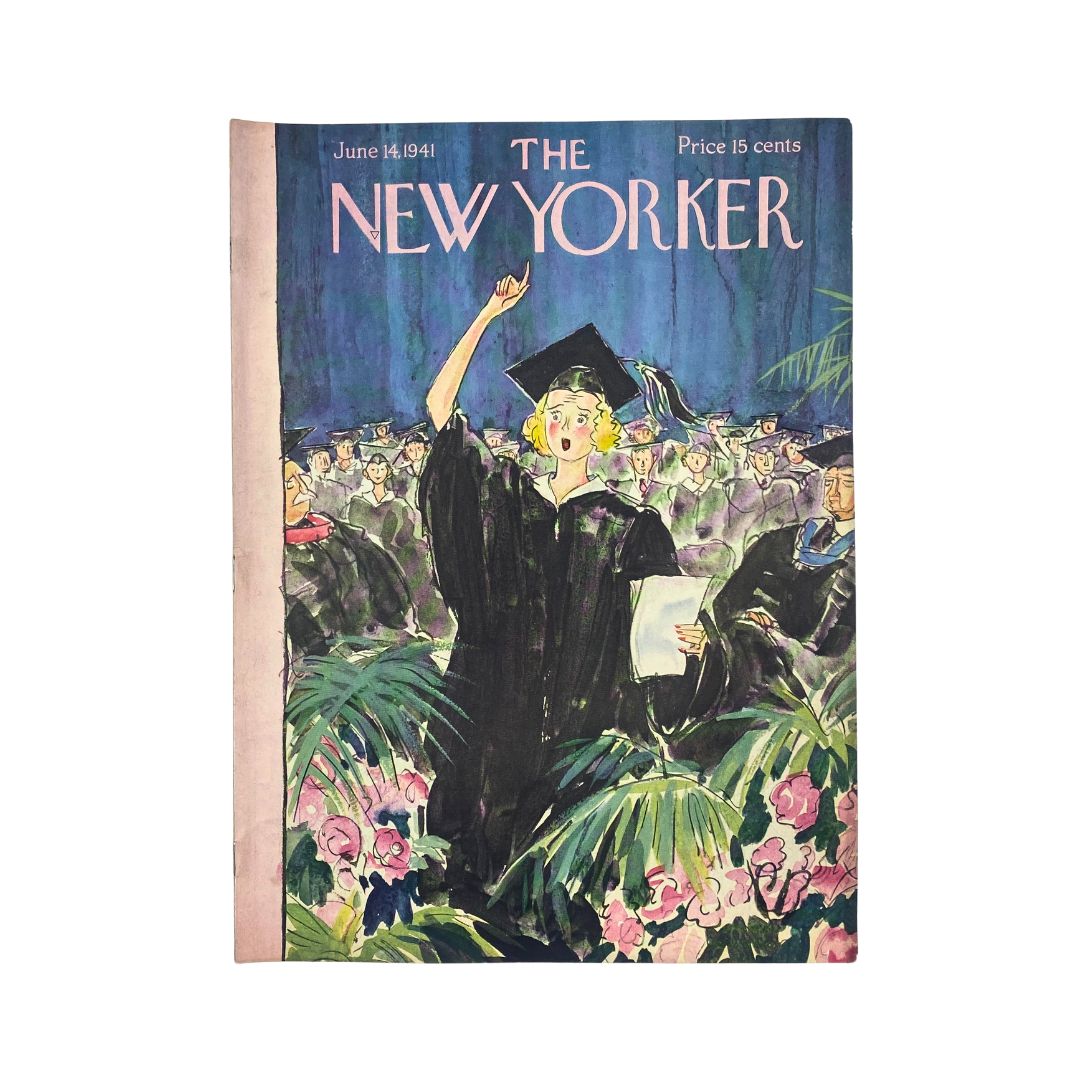 The New Yorker, June 14, 1941: Complete magazine with cover artwork by Perry Barlow, in VG condition