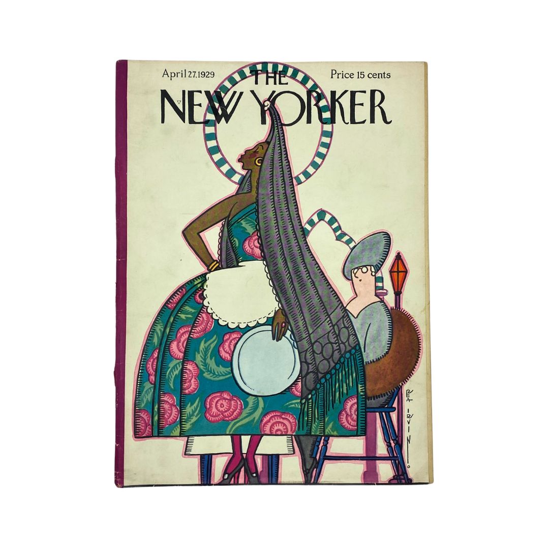 Cover of The New Yorker, April 27, 1929, featuring Rea Irvin, in very good (VG) condition