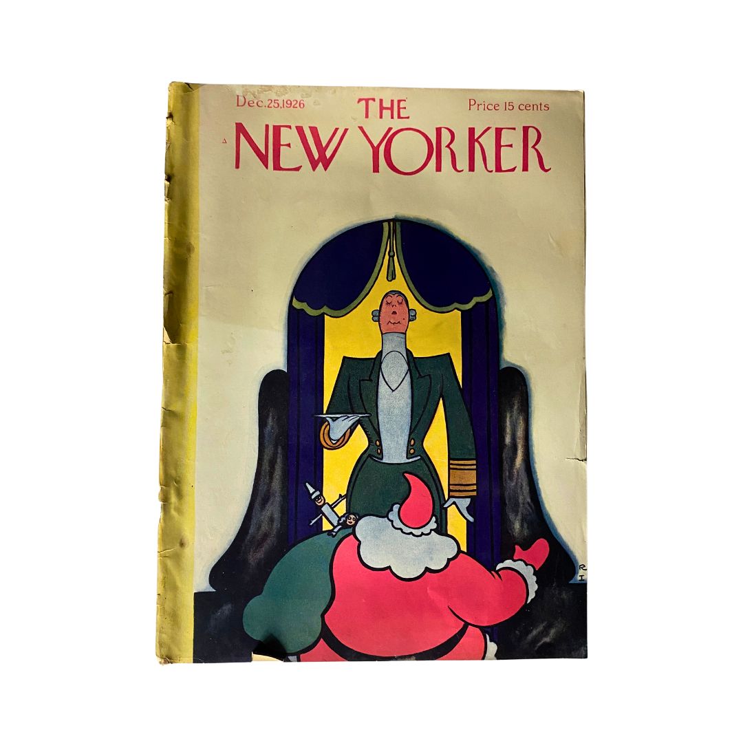 Cover of The New Yorker, December 25, 1926, featuring artwork by Rea Irvin