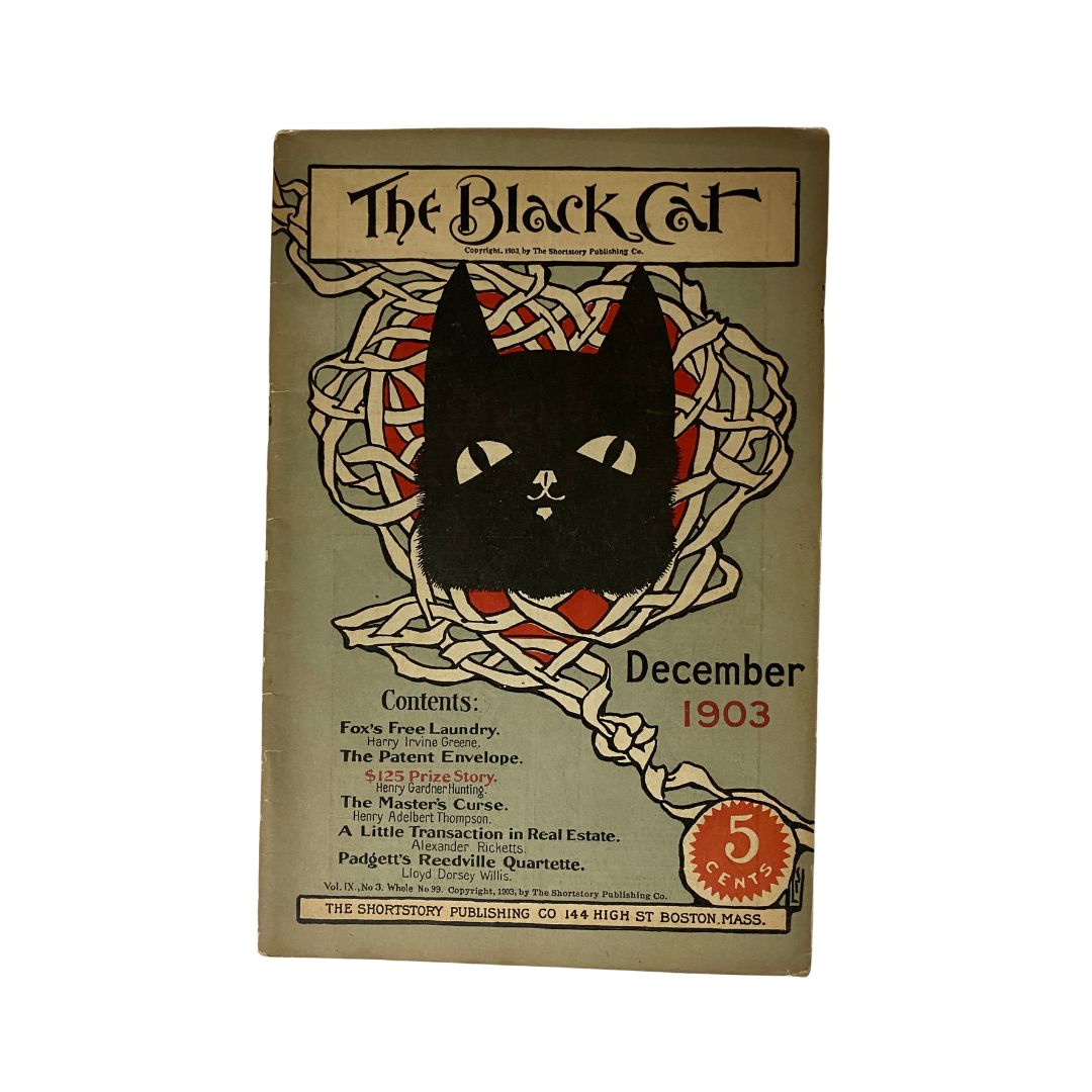 The Black Cat Magazine, December 1903: Featuring 'The Patent Envelope,' in VG condition