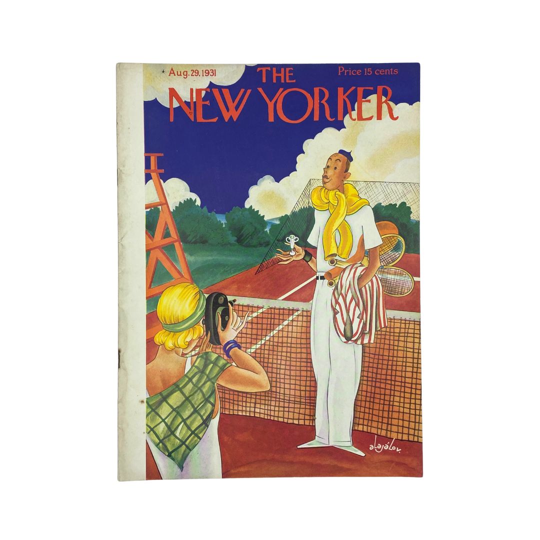 Cover of The New Yorker, August 29, 1931, featuring artwork by Constantin Alajalov, in very good (VG) condition
