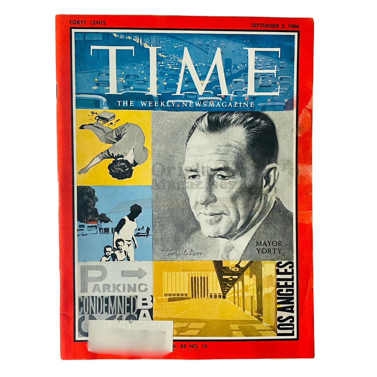Time Magazine September 2, 1966, Vol 88 No. 10 featuring Mayor Sam Yorty on the cover, highlighting significant political themes and cultural reflections of the 1960s.