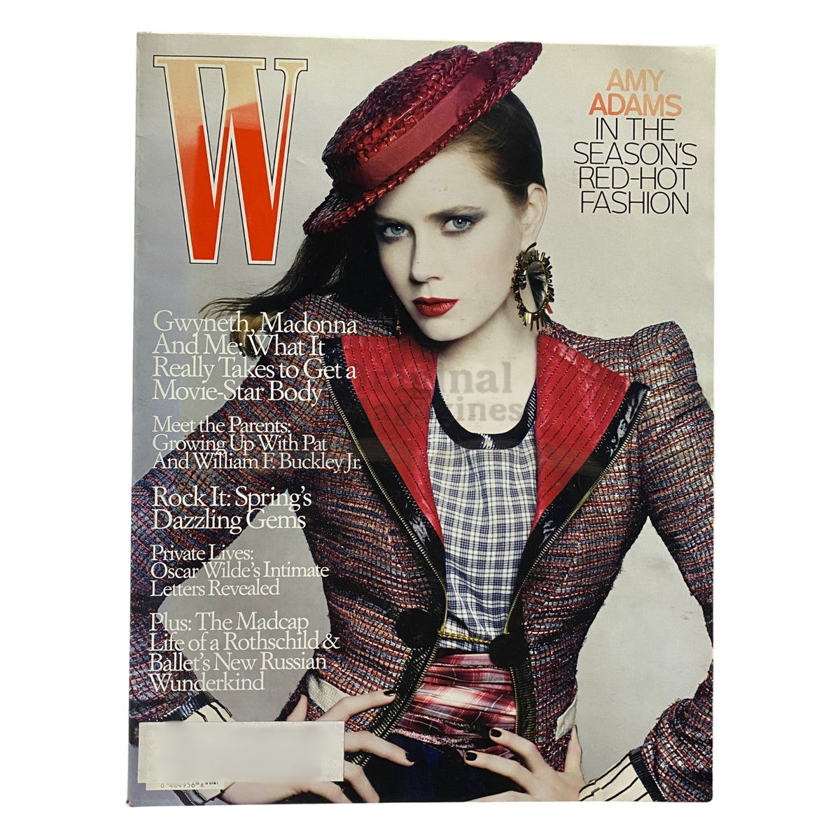 W Magazine May 2009 cover featuring actress Amy Adams in striking red-hot fashion, showcasing high-fashion styles and cultural significance.