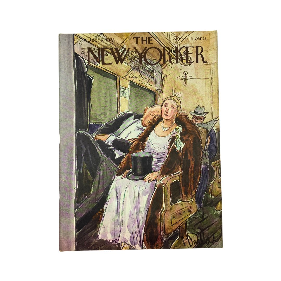 Cover of The New Yorker, December 3, 1938, featuring an illustration by Perry Barlow, VG condition