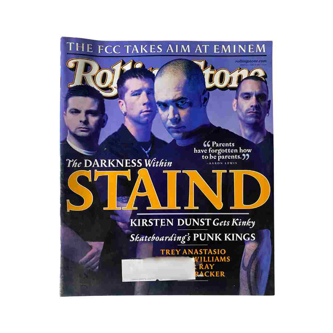 Rolling Stone Magazine July 19, 2001 Issue 873 featuring the rock band Staind on the cover, highlighting their cultural impact and musical journey.