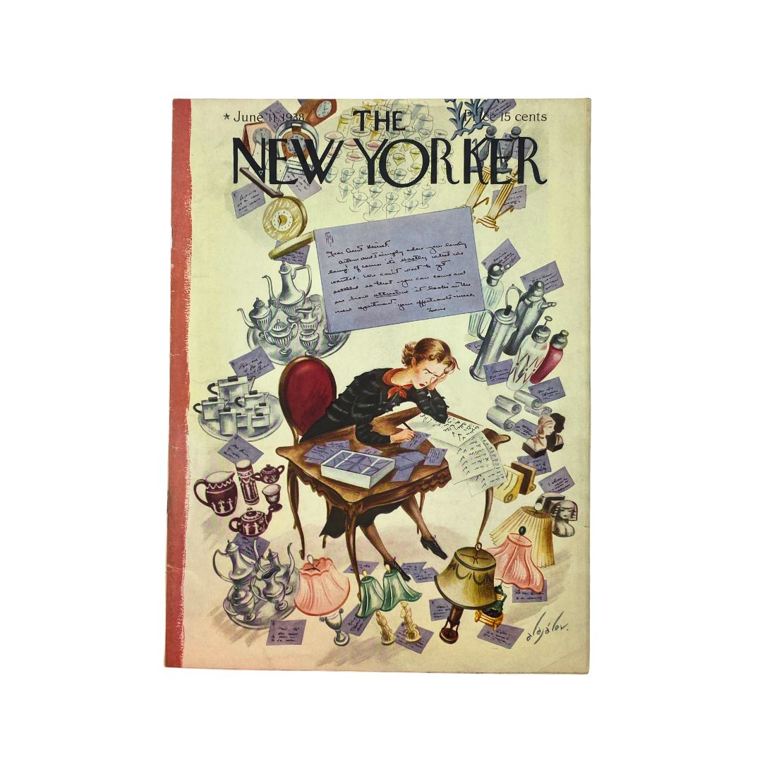 Cover of The New Yorker, June 11, 1938, featuring an illustration by Constantin Alajalov, VG condition